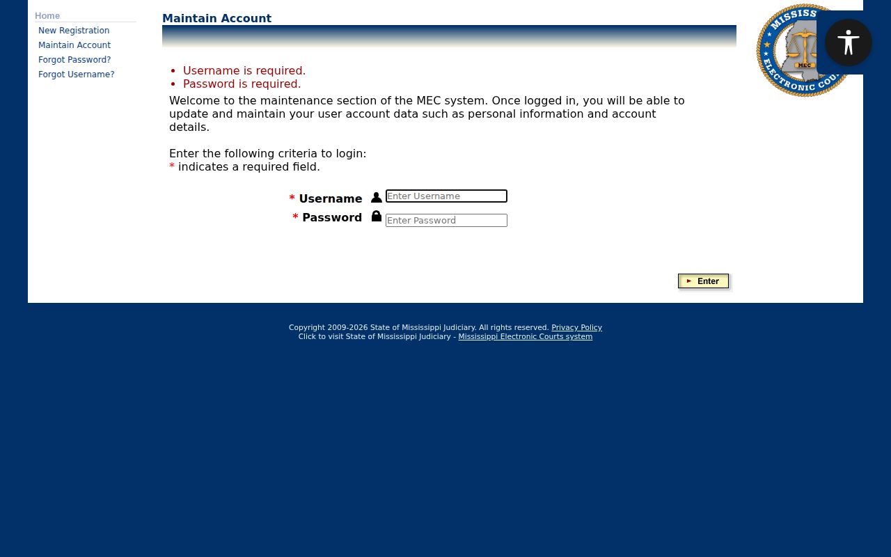 Smith County case search PAMEC account maintenance login