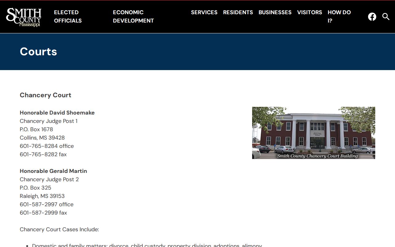 Smith County court docket official courts overview